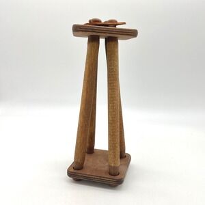 Vintage Wood Nut Cracker Original Wise Cracker Wood Twisting Twist Pecans